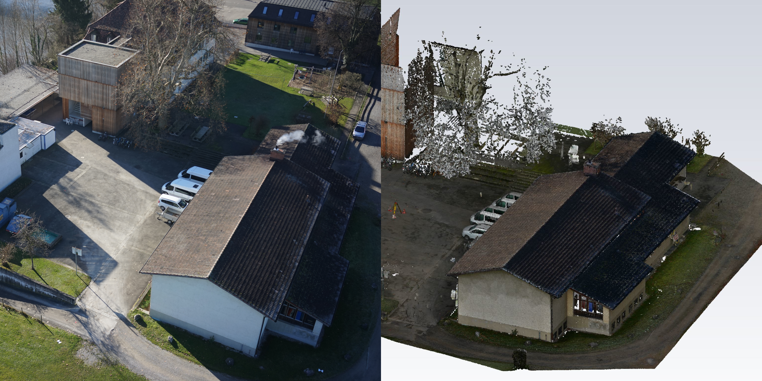 Geomatik Mobile Mapping Thurhof Punktwolke